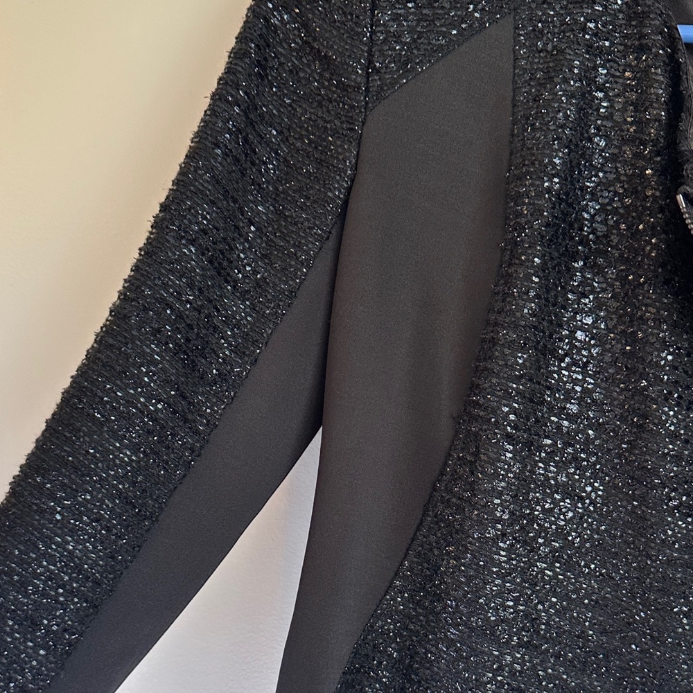 Rachel Zoe Sparkle Black Zip Blazer - Picture 5 of 9